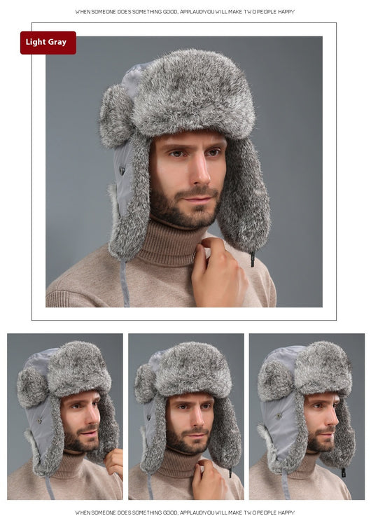 Gorro Térmico Unisex de Piel de Conejo con Protección Auditiva para Clima Frío - Image 22