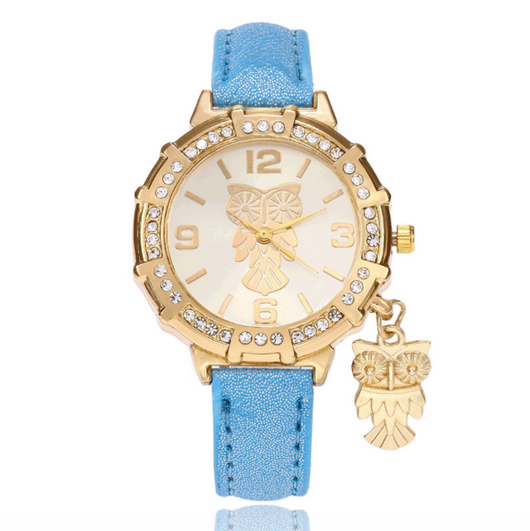 Reloj de Pulsera Mujer Búho Fashion Correa Cuero Cuarzo Estudiante - Image 3