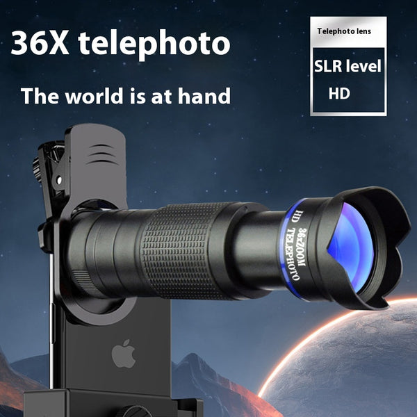Lente Teleobjetivo 36x para Smartphone - Kit Completo de Fotografía Móvil