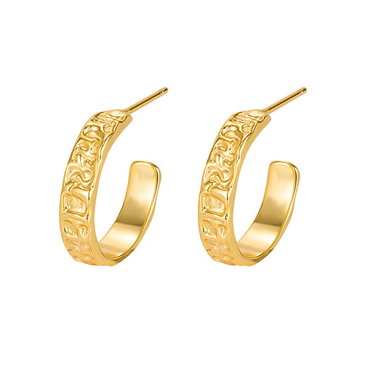 Aretes de Plata Pura Diseño C Minimalista - Elegancia Atemporal - Image 8