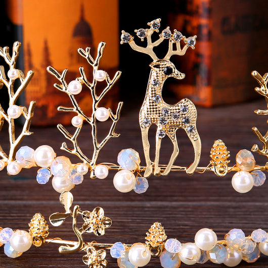 Corona de Venado Dorada - Accesorios de Boda con Motivo Animal - Image 7