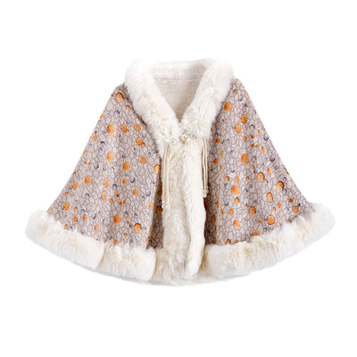 Poncho Étnico Invierno con Cuello de Pelaje Grande - Oferta Especial - Image 4