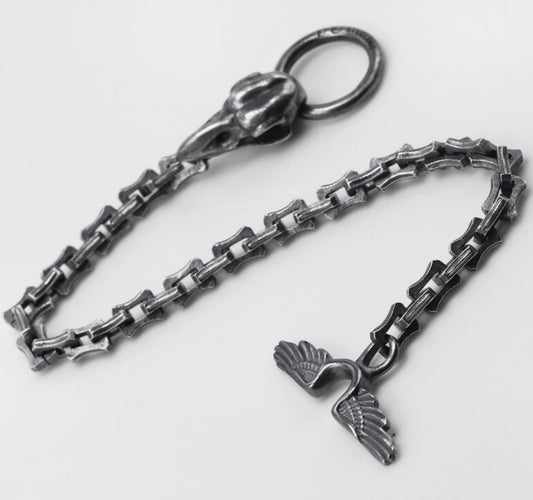 Pulsera Vintage Cabeza de Cuervo en Plata - Diseño Keel