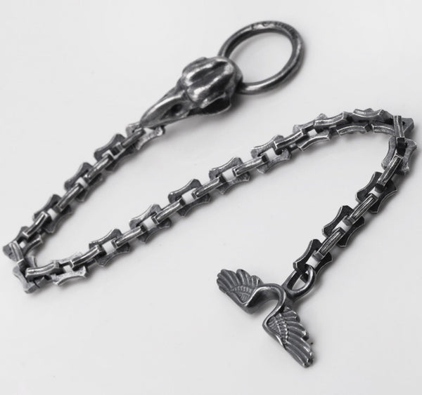 Pulsera Vintage Cabeza de Cuervo en Plata - Diseño Keel