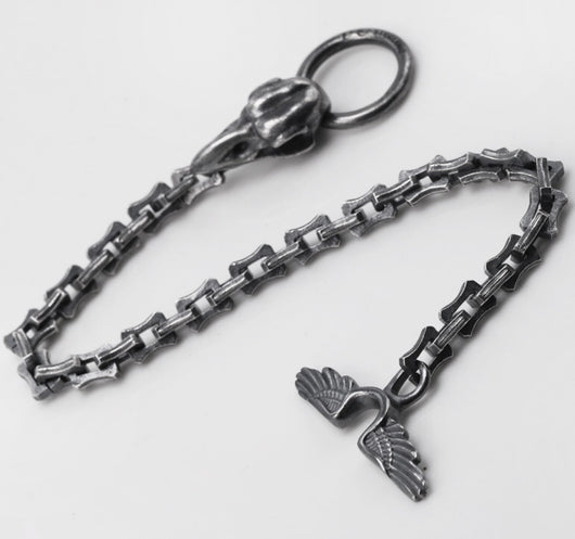 Pulsera Vintage Cabeza de Cuervo en Plata - Diseño Keel