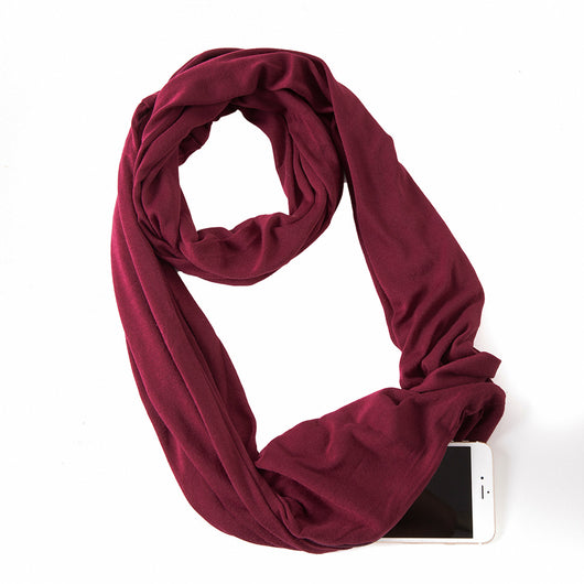 Pañuelo Funcional para Mujer con Bolsillo Cremallera y Jersey Liso - Image 18