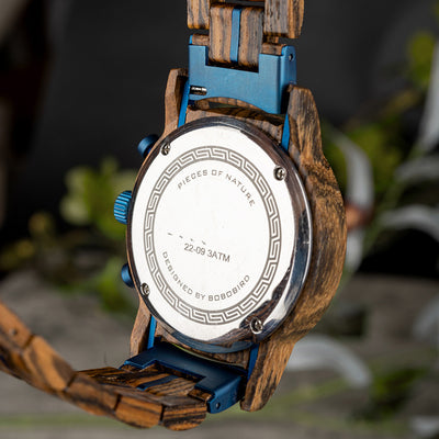 Reloj Deportivo de Madera para Hombre con Respaldo de Acero Inoxidable - Image 6
