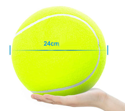 Large 8.5 inch (21.5 cm) yellow tennis ball, ideal for pet play or dog training. - Image 13