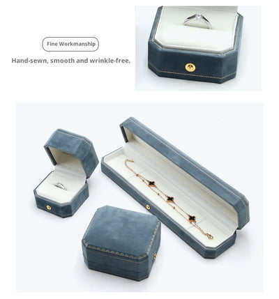 Caja Octagonal de Joyería con Encaje - Organizador de Anillos, Pendientes y Pulseras - Image 20