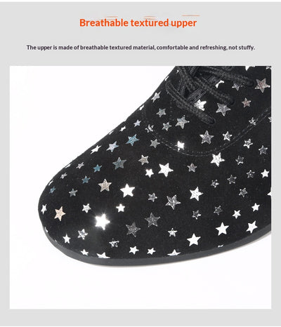 Zapatos de Danza Latina para Exterior con Diseño de Estrella y Suela de Goma - Image 13