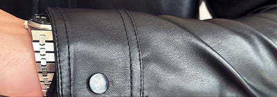 Chaqueta Blazer de Negocios en Cuero con Solapas - Image 15