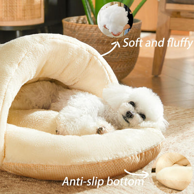 Cama Cálida para Perros y Gatos - Cueva Acogedora de Felpa Suave con Aislamiento Térmico - Image 3