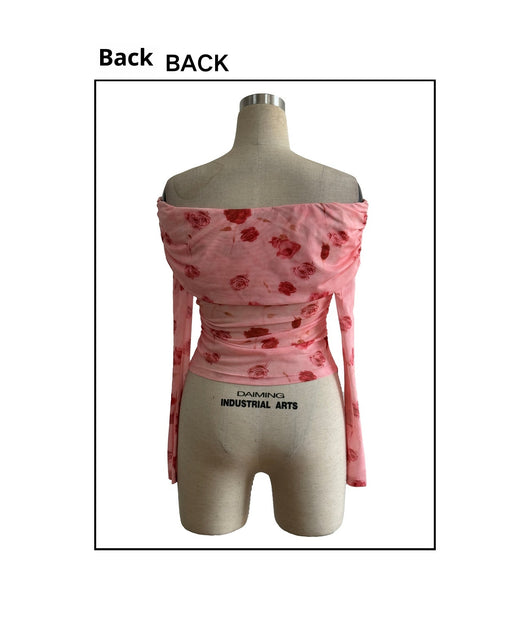 Blusa Asimétrica Ajustada con Volantes y Estampado Versátil - Image 10