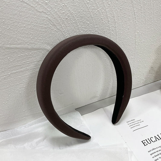 Diadema Retro de Satén con Esponja - Accesorio para Cabello Francés de Ancho Generoso - Image 2