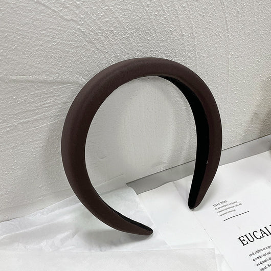 Diadema Retro de Satén con Esponja - Accesorio para Cabello Francés de Ancho Generoso - Image 2