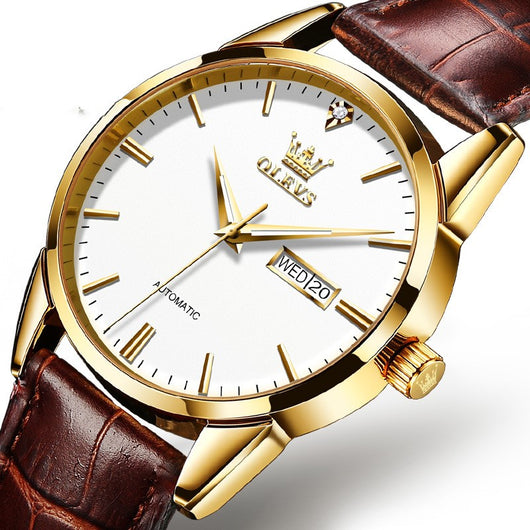 Reloj Mecánico para Hombre Elegante Resistente al Agua con Correa - Image 3