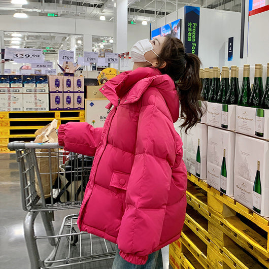 Chaqueta Corta de Plumón Blanco para Mujer - Abrigo Elegante de Invierno - Image 7