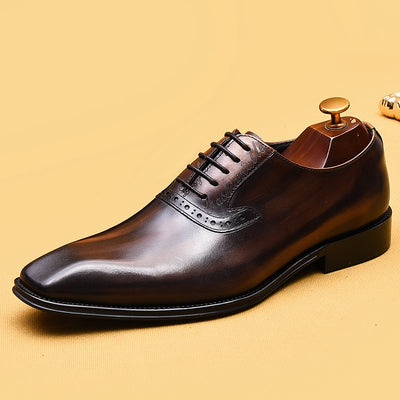 Zapatos Oxford Puntiagudos de Cuero Importado con Acabado Artesanal - Image 4