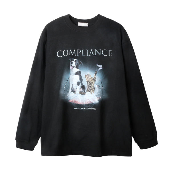 Sudadera Cuello Redondo Oversize Street Tide - Estilo Urbano Relajado
