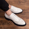 Zapatos de Cuero Blanco Estilo Británico para Hombre - Calzado Ejecutivo Premium