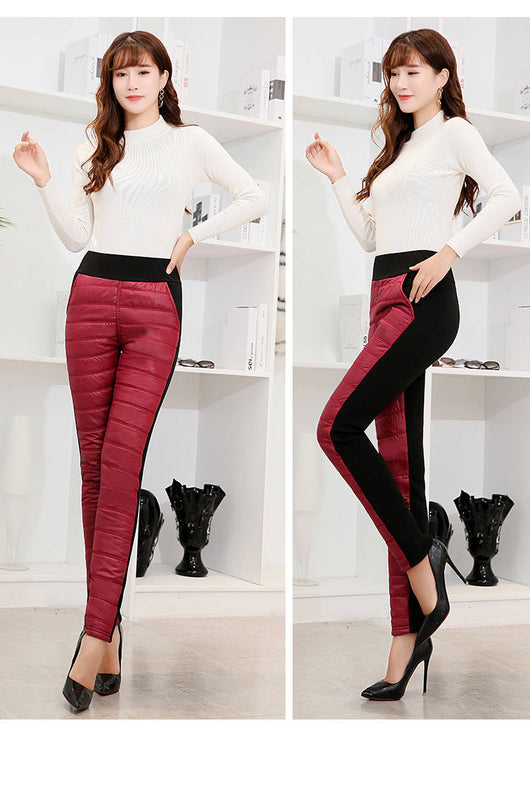 Pantalones de Algodón Talla Grande para Mujer con Cintura Elástica - Invierno - Image 14