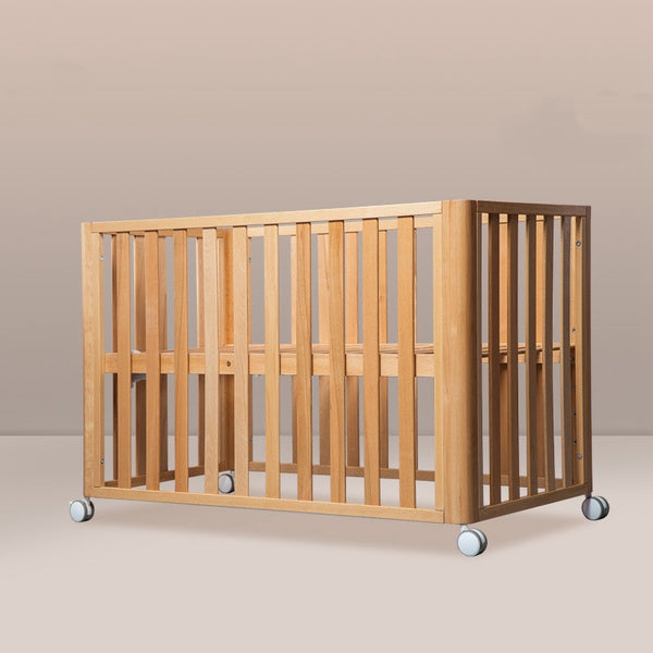 Cuna Convertible de Madera de Haya Maciza con Múltiples Funciones