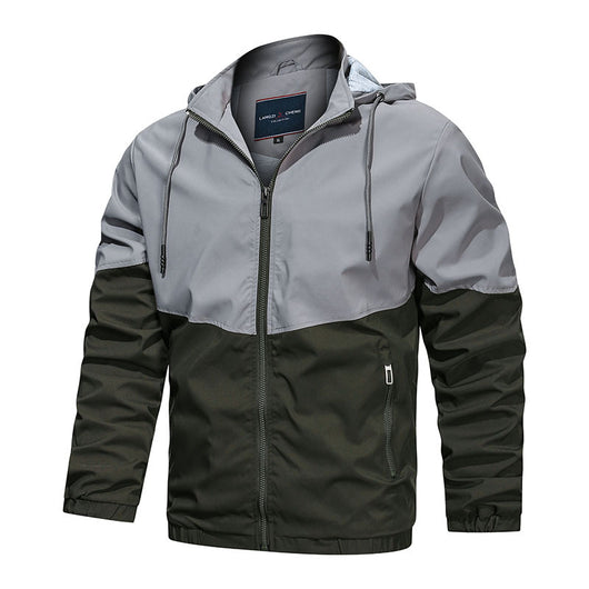 Chaqueta Casual para Hombre con Cuello de Pie y Capucha - Image 7