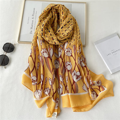 Chal Ligero de Algodón y Lino para Mujer - Abrigo Versátil Otoño e Invierno - Image 20