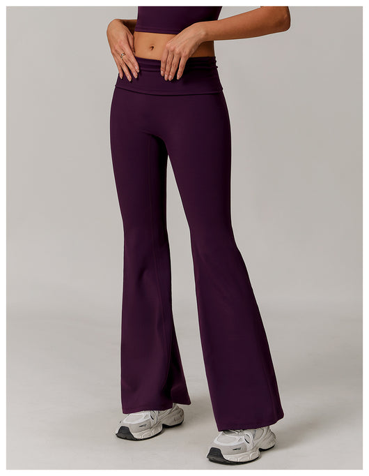 Pantalones Yoga Cintura Alta Plegables para Mujer - Image 23