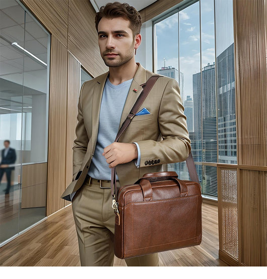 Bolso de Cuero Genuino para Hombre - Piel de Res Primera Calidad - Image 8
