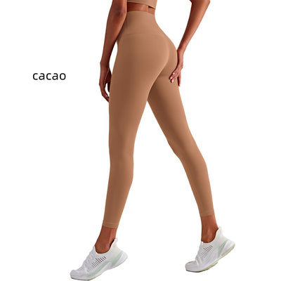 Pantalones de Yoga Cintura Alta Beige - Image 28