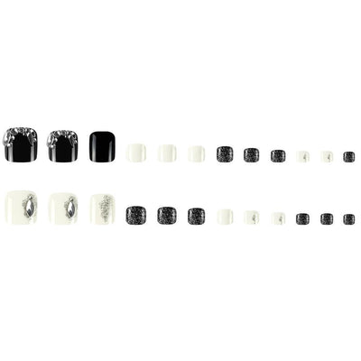 Uñas Postizas Brillantes Desmontables con Cristales Starlight - Image 8