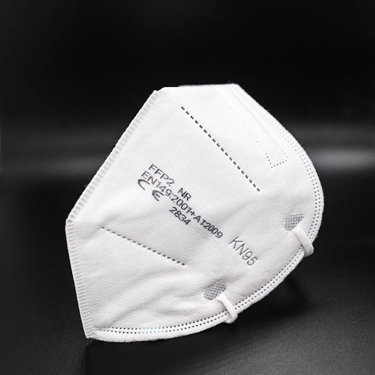 White FFP2 NR KN95 dust-proof face mask with ear loops, indicating a quantity of 200 pieces. - Image 19