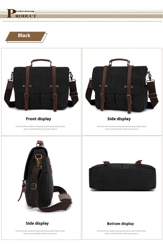 Bolsa de Lona Retro para Hombre - Bandolera de Estilo Vintage - Image 10
