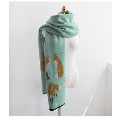 Bufanda Gruesa Cálida con Estampado Jacquard para Mujer - Image 7