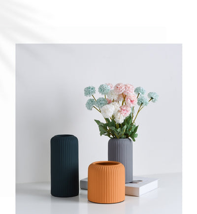 Jarrón Cerámico Minimalista Morandi Boca Ancha para Flores Secas - Image 19