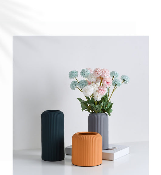 Jarrón Cerámico Minimalista Morandi Boca Ancha para Flores Secas - Image 19