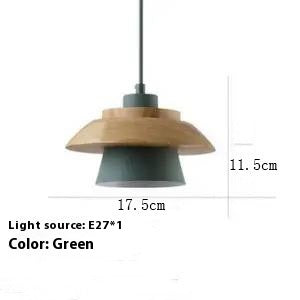 Lámpara Colgante Minimalista de Madera y Aleación Estilo Japonés - Image 9
