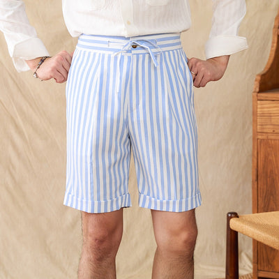 Shorts Seersucker Cintura Elástica Talle Medio-Alto - Image 5