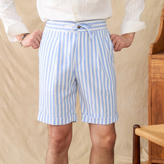 Shorts Seersucker Cintura Elástica Talle Medio-Alto - Image 5