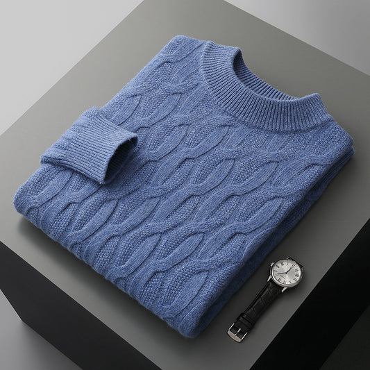 Suéter Cuello Alto Grueso para Hombre - Pullover Tejido Premium