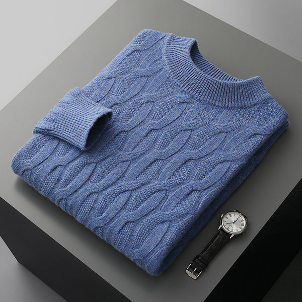 Suéter Cuello Alto Grueso para Hombre - Pullover Tejido Premium