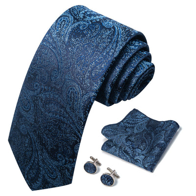 Conjunto Completo de Accesorios Ejecutivos: Corbata, Pañuelo y Gemelos Formales - Image 64