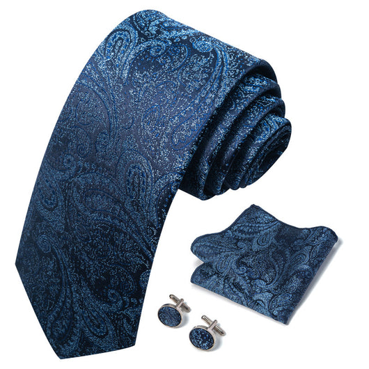 Conjunto Completo de Accesorios Ejecutivos: Corbata, Pañuelo y Gemelos Formales - Image 64