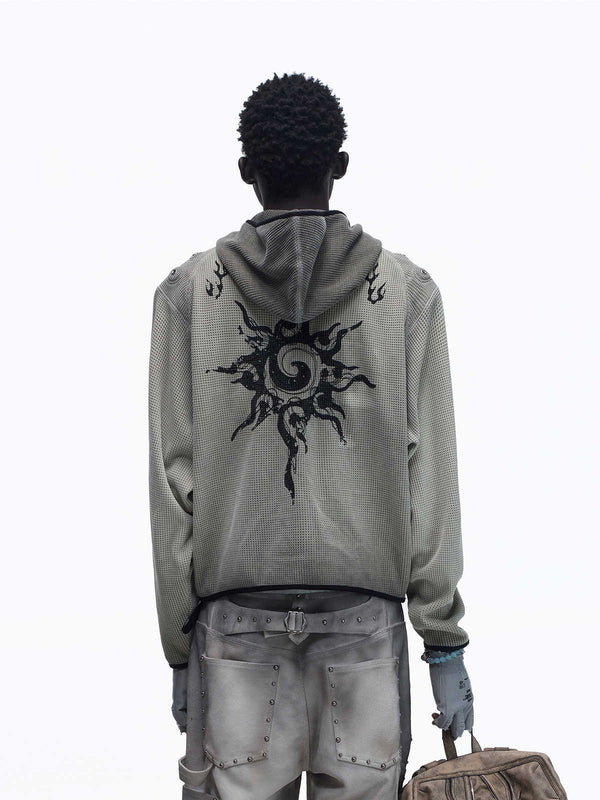 Sudadera con Capucha de Punto Waffle - Calidez y Confort