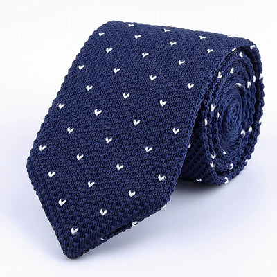 Corbata Retro Británica Coreana de Lana Tejida a Mano con Punta Afilada - Image 19