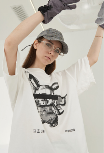 Playera de Algodón Tejida Pintada a Mano para Parejas - Image 10