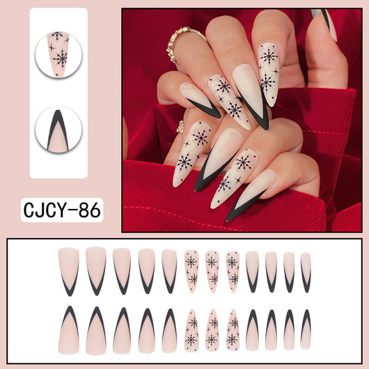 Uñas Postizas Degradado Floral con Efecto Espejo Electroplatado - Image 16