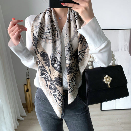 Pañuelo de Seda Twill Grande 90cm para Mujer - Image 17