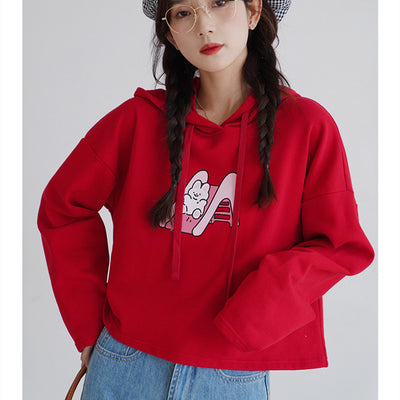 Sudadera Estampada con Capucha de Manga Larga para Mujer - Image 7